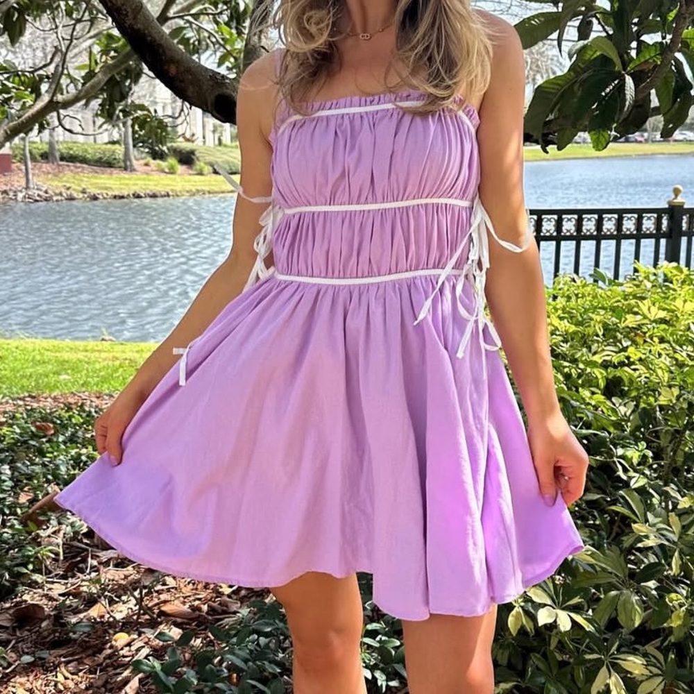 PURPLE TIE DRESS